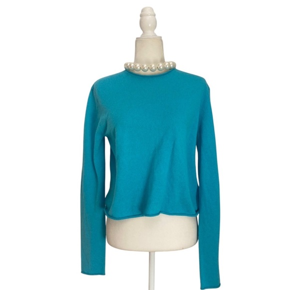 Lisa Yang Ida Cashmere Sweater NWT Amalfi Blue Organic Cashmere - Picture 5 of 13